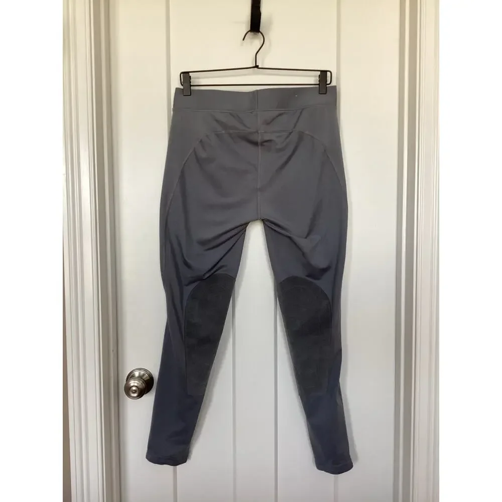 Kerrits Gray XL Flow Rise Knee Patch Lightweight Riding Tights‎ equestrian